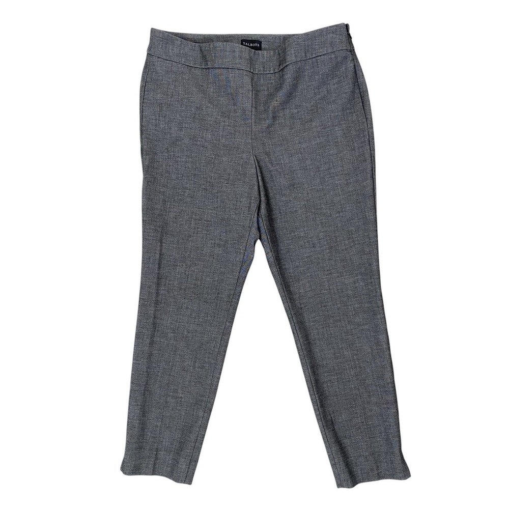 Talbots Womens Chatham Ankle Pants Grey Womens Size Petites 12 12P Business